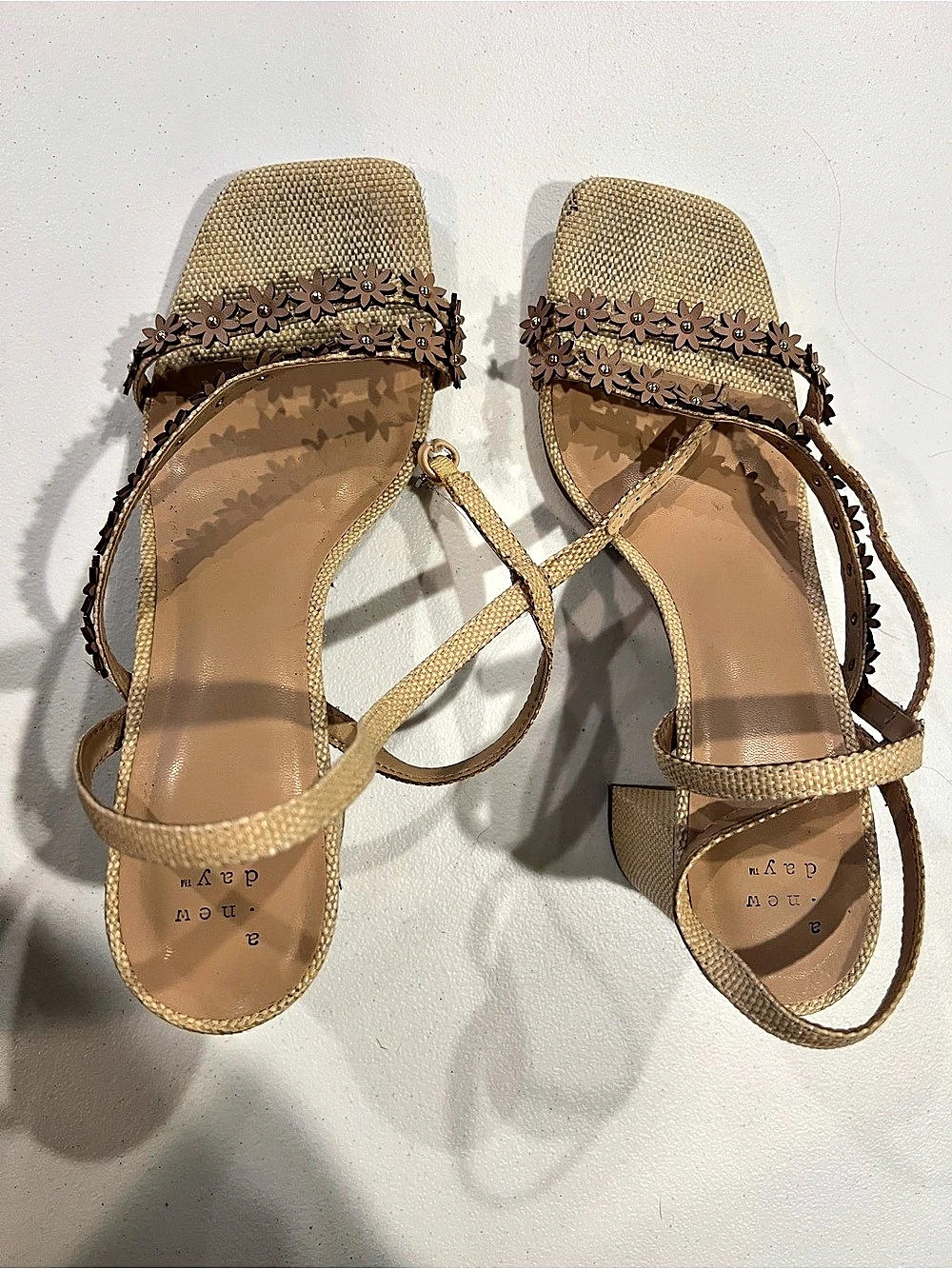 A New Day Strappy Embellished Sandals in Brown